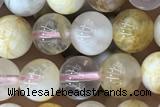 AGAT103 15 inches 6mm round phantom sakura agate beads