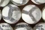 AGAT21 15 inches 10mm faceted round AB-color tibetan agate beads