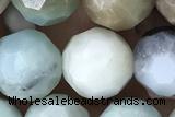 AMAZ01 15 inches 8mm faceted round amazonite gemstone beads