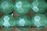 AVEN01 15 inches 8mm faceted round green aventurine gemstone beads