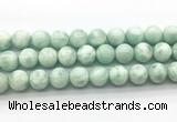 CAS305 15.5 inches 14mm round snowflake angelite gemstone beads