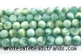 CAS323 15.5 inches 12mm round peacock angelite gemstone beads