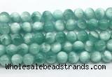 CAS332 15.5 inches 10mm round peacock angelite gemstone beads