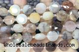 COIN07 15 inches 12mm faceted coin jade gemstone beads