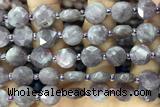 COIN10 15 inches 11mm faceted coin Chinese tourmaline beads