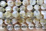 COIN19 15 inches 10mm faceted coin citrine gemstone beads