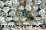 COIN23 15 inches 10mm faceted coin phantom quartz beads