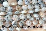 COIN24 15 inches 10mm faceted coin sunstone gemstone beads