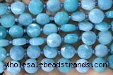 COIN29 15 inches 10mm faceted coin jade gemstone beads