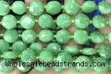 COIN38 15 inches 10mm faceted coin jade gemstone beads