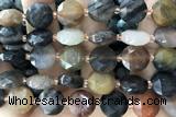 COIN69 15 inches 12mm faceted coin fancy jasper beads