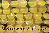 COIN78 15 inches 12mm faceted coin jade gemstone beads