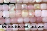 CUBE10 15 inches 2mm faceted cube pink opal gemstone beads