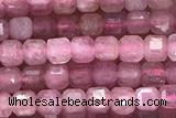 CUBE107 15 inches 2.5mm faceted cube tourmaline gemstone beads