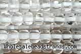 CUBE15 15 inches 2mm faceted cube white crystal gemstone beads