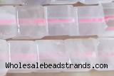 CUBE162 15 inches 6mm cube rose quartz gemstone beads