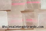 CUBE190 15 inches 8mm cube rose quartz gemstone beads