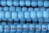 CUBE22 15 inches 2.5mm faceted cube turquoise gemstone beads