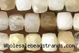 CUBE32 15 inches 4mm faceted cube opal gemstone beads