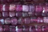 CUBE41 15 inches 2.5mm faceted cube pink tourmaline gemstone beads