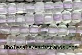 CUBE45 15 inches 2.5mm faceted cube lavender amethyst beads