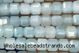 CUBE58 15 inches 2.5mm faceted cube amazonite gemstone beads