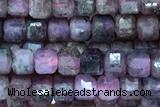 CUBE75 15 inches 2.5mm faceted cube ruby sapphire gemstone beads