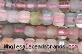 CUBE79 15 inches 3mm faceted cube morganite gemstone beads