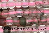 CUBE82 15 inches 3mm faceted cube quartz gemstone beads