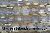 CUBE89 15 inches 3mm faceted cube labradorite gemstone beads