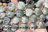 HEAR08 15 inches 20mm heart labradorite gemstone beads