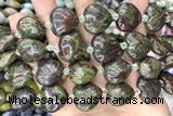 HEAR22 15 inches 20mm heart dragon blood jasper beads