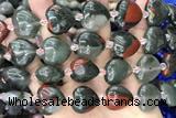 HEAR27 15 inches 20mm heart blood jasper gemstone beads