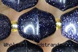 MIXE29 15 inches 9*11mm blue goldstone gemstone beads