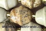 MIXE30 15 inches 9*11mm picture jasper gemstone beads