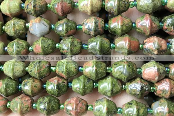 MIXE39 15 inches 9*11mm unakite gemstone beads