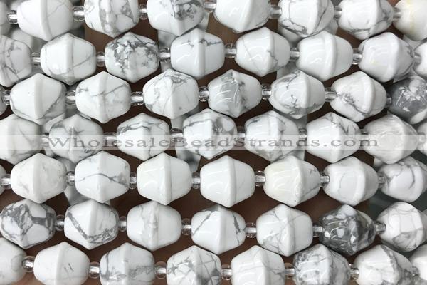 MIXE43 15 inches 9*11mm white howlite gemstone beads