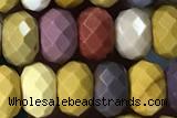 MOOK03 15 inches 5*8mm faceted rondelle mookaite gemstone beads