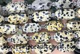 NUGG07 15 inches 12*25mm – 13*28mm faceted nuggets dalmatian jasper beads