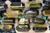 NUGG15 15 inches 12*25mm – 13*28mm faceted nuggets yellow tiger eye beads