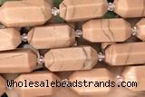 NUGG21 15 inches 12*25mm – 13*28mm faceted nuggets jasper beads