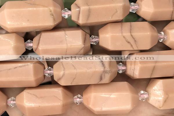 NUGG21 15 inches 12*25mm – 13*28mm faceted nuggets jasper beads