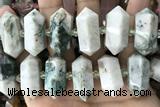 NUGG63 15 inches 12*23mm - 15*30mm faceted nuggets jade gemstone beads