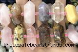 NUGG65 15 inches 12*23mm - 15*30mm faceted nuggets gemstone beads