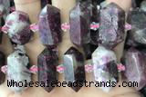 NUGG71 15 inches 12*23mm - 15*30mm faceted nuggets tourmaline gemstone beads