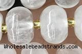 PUMP01 15 inches 9*12mm pumpkin white jade beads