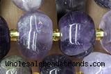 PUMP05 15 inches 9*12mm pumpkin amethyst gemstone beads