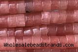 ROND124 15 inches 2*3mm heishi jade gemstone beads