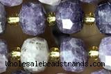 ROND139 15 inches 6*8mm faceted rondelle kunzite gemstone beads