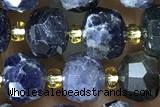 ROND144 15 inches 6*8mm faceted rondelle iolite gemstone beads